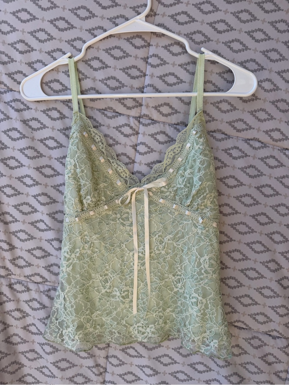 Kimchi Blue Light Mint Lace Camisole - Picture 3 of 7